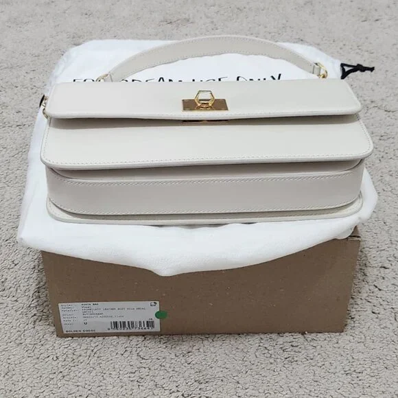 Golden Goose Gioia Bag in butter-colored boarded leather with gold details - Picture 6 of 10